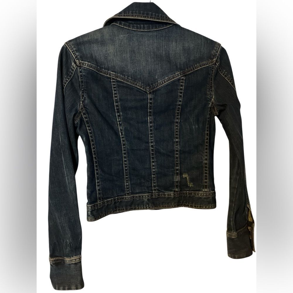BlankNYC Distressed Jean Jacket Size S - Picture 3 of 5